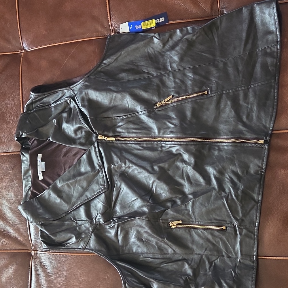 NYGARD Dark Brown Leather Vest